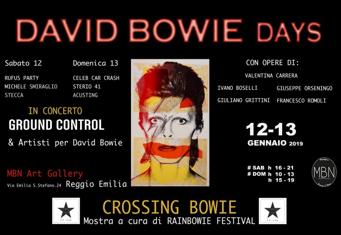 Volentieri condividiamo: Bowie Days, Reggio Emilia 12-13 gennaio 2019